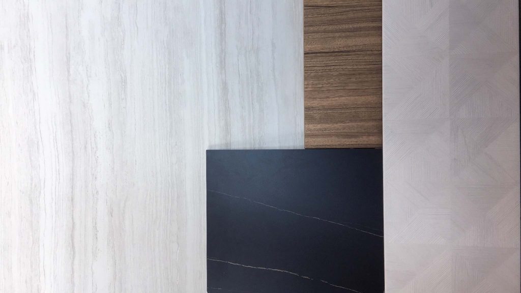 Tile and wood samples